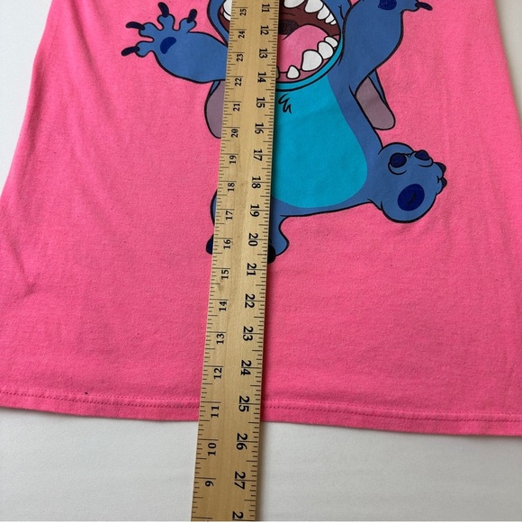 Disney Stitch Shirt Womens Small Pink Lilo & Stitch Graphic Tee Movie Cartoon - Picture 6 of 8